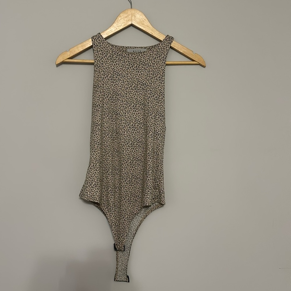 Leopard print tank bodysuit